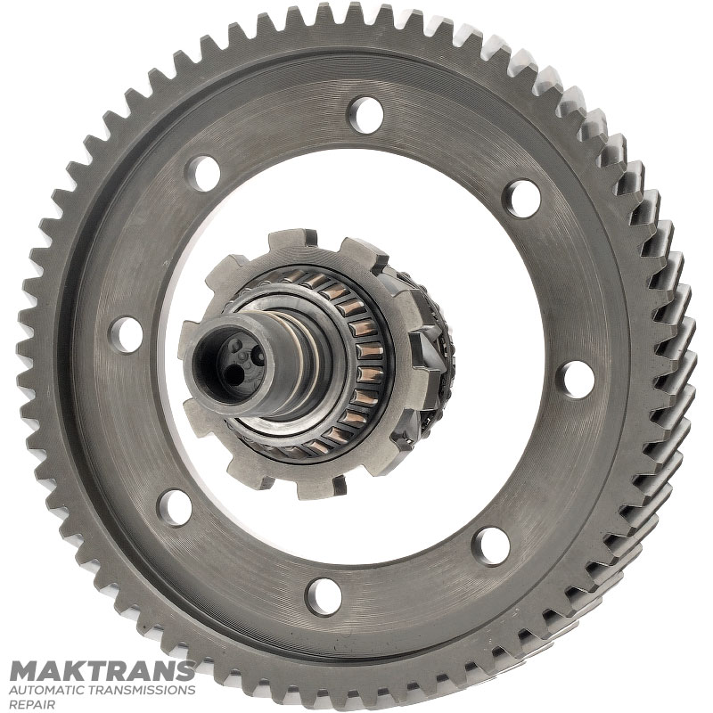 The main pair of the JATCO JF015E differential is an intermediate shaft with 17 teeth (ext. Ø 60.55 mm), 66 teeth (ext. Ø 206.85 mm)