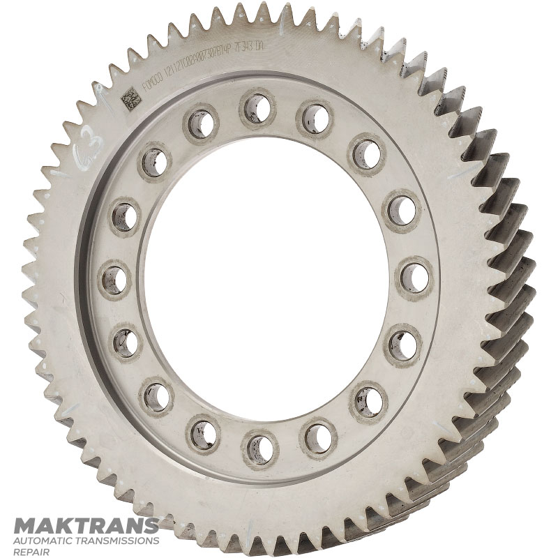 Helical differential gear FORD 6F50, 6F55 — 63 teeth (ext. Ø 232 mm, 4 notches), width 31.75 mm, BT4P-7F343-DA