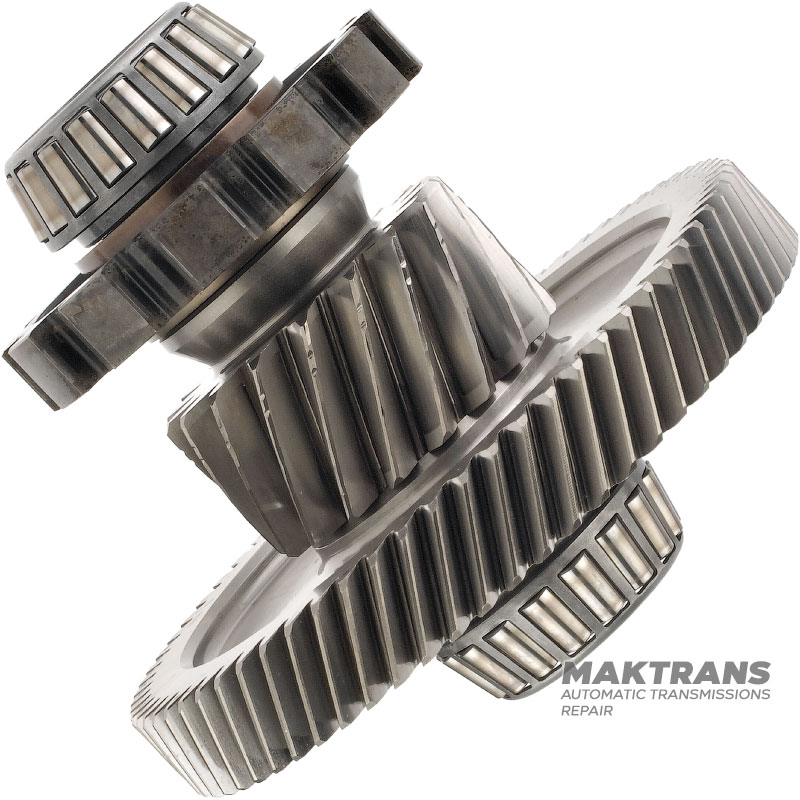 Intermediate shaft of differential FORD 6F50N, 6F55N — 18 teeth (2 notches, outer Ø 75.25 mm), 68 teeth (outer Ø 164.30 mm, width 22.10 mm)
