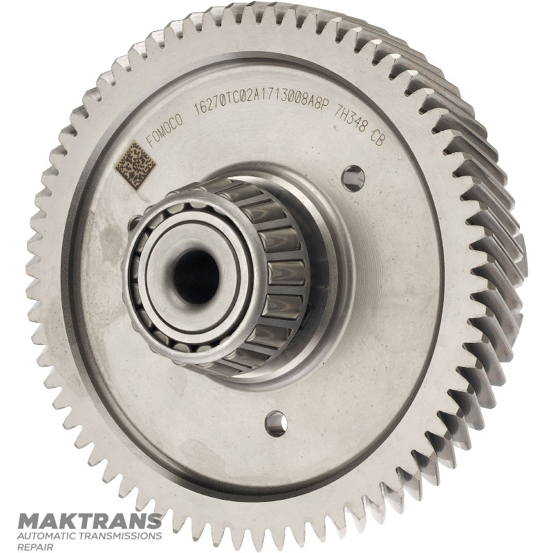 Intermediate shaft of differential FORD 6F50N, 6F55N — 19 teeth (3 notches, outer Ø 78.70 mm), 68 teeth (outer Ø 164.35 mm, width 22.15 mm)
