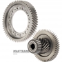 The main pair of helical gears of the differential VAG 09H, AQ451 (8-speed transmission) - 55 teeth (outer Ø 210.90 mm), 17 teeth (outer Ø 73.20 mm) / 51 teeth (outer Ø 150.35 mm)