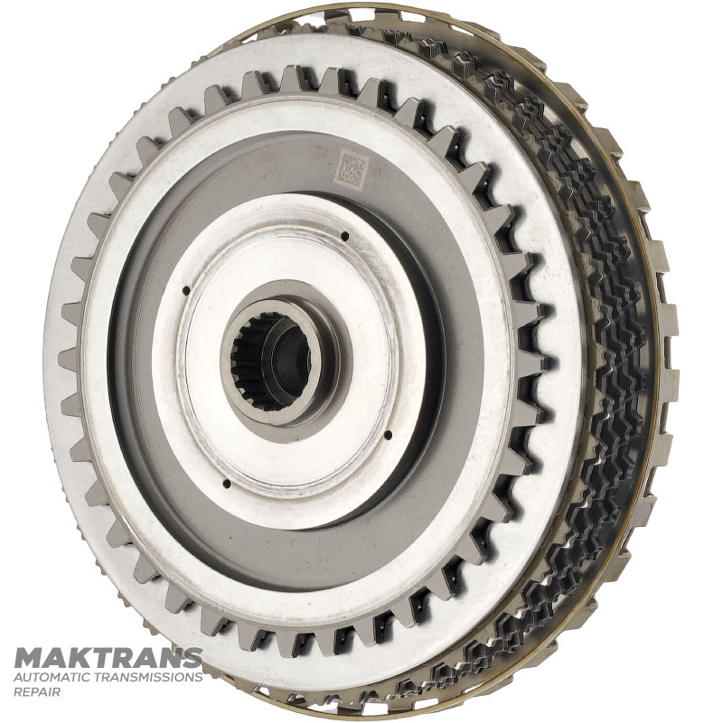 Input shaft, Overdrive Clutch drum VAG 09H, AQ451 (8-speed transmission) - total shaft length 142 mm, 23 splines (ext. Ø 23.40 mm), 5 friction discs