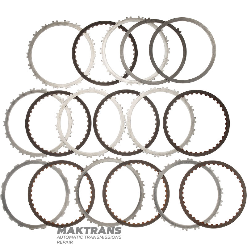 Set of steel and friction discs B1 Reverse Brake RE5R05A 3166295X00 - 7 friction discs (40 teeth), total thickness of the set 31.60 mm, thickness of the steel disc 2 mm