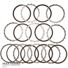 Set of steel and friction discs B1 Reverse Brake RE5R05A 3166295X00 - 7 friction discs (50 teeth), total thickness of the set is 32.20 mm, thickness of the steel disc is 2 mm