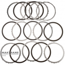 Set of steel and friction discs Low/Reverse Brake VAG 09H, AQ451 - total thickness 22.20 mm, 7 friction discs