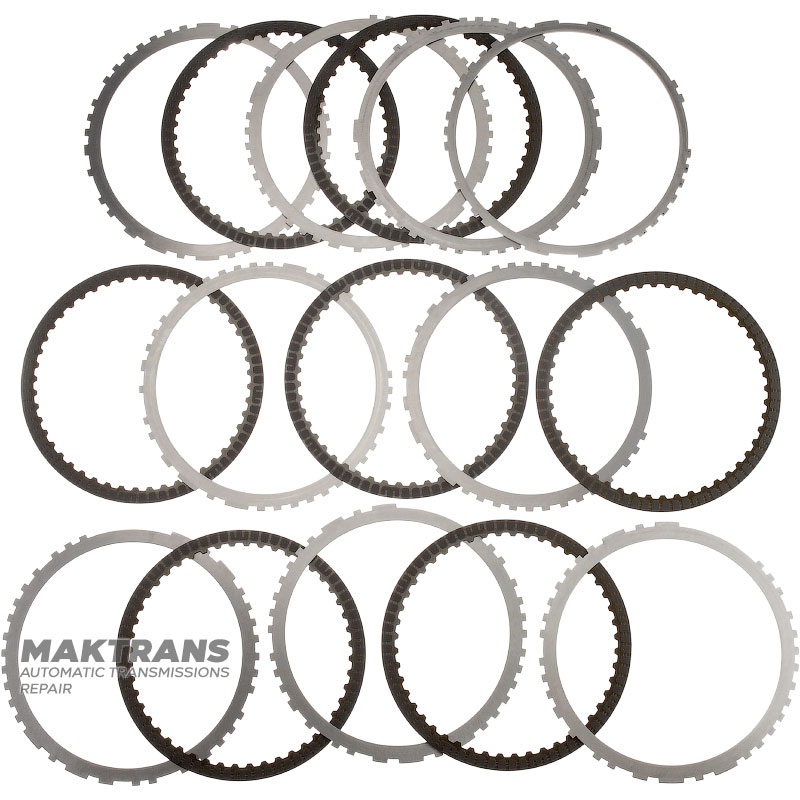 Set of steel and friction discs Low/Reverse Brake VAG 09H, AQ451 - total thickness 22.20 mm, 7 friction discs