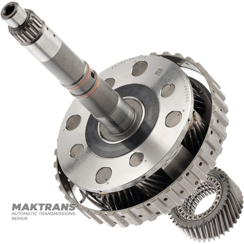 Rear planetary gear VAG 09H, AQ451 (8-speed transmission) — 45762-T87800, 4 satellites (19 teeth) / 4 satellites (18 teeth), sun gear 38 teeth (ext. Ø 58.45 mm)