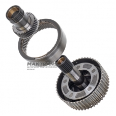 Front planetary gear A8F30 – 45712P4G810, 5 satellites (16 teeth), sun gear (42 teeth, outer Ø 66.45 mm, height 71 mm), ring gear (73 teeth, outer Ø 129.25 mm)