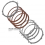 Low/Reverse Clutch Steel and Friction Disc Set 6T70E 6T75E 6F50 6F55 - Total Set Thickness 20.65mm (23.85mm), 8A8P-7D408-AA, 7T4P-7G486-AA