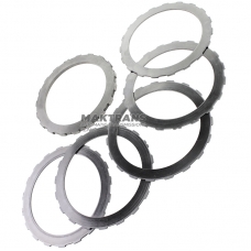 Set of steel wheels FORWARD Clutch FORD 4R44E, 4R55E, 5R44E, 5R55E, A4LD - 5 steel wheels (thickness 1.65 mm, inner Ø 96.40 mm, 19 teeth), 1 support disk (thickness 5.05 mm, inner Ø 96.40 mm, 19 teeth)