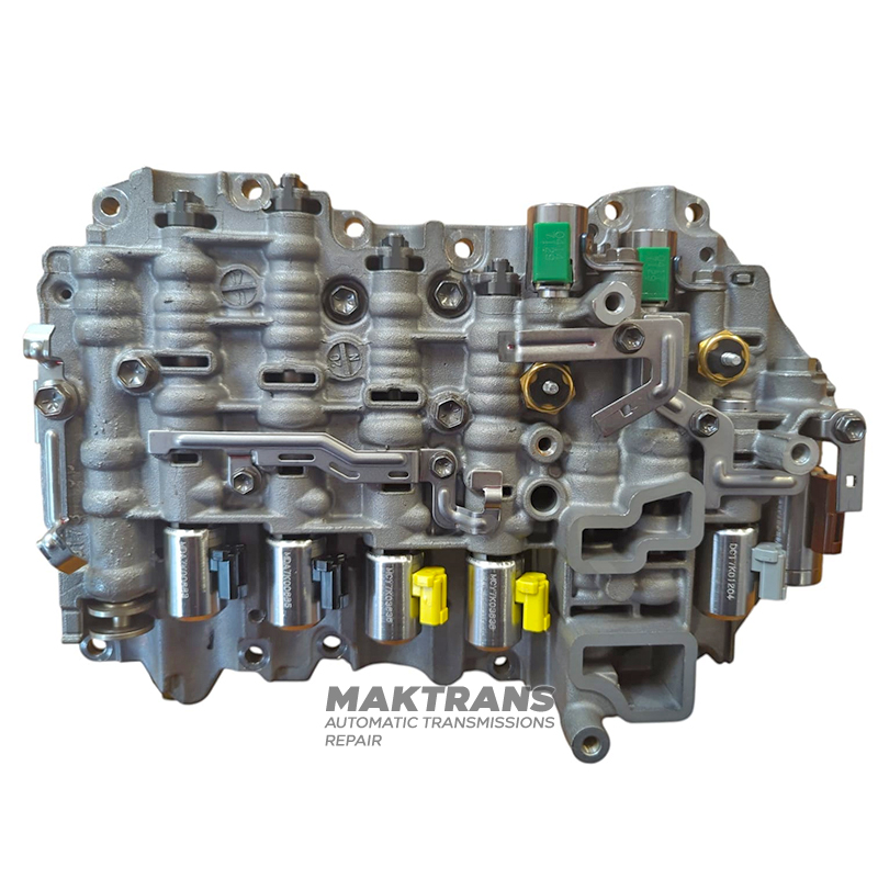 Valve body 09K325039 assembly with Aisin Warner TF-60SN VAG 09K solenoids — removed from new transmissions, with pressure sensors