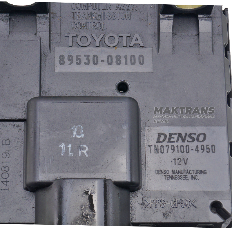 Electronic control unit TCM U660, U760 — 89530-08100, DENSO TN07100-4950, Sienna GSL35L, (2GRFE) 3500CC 24-VALVE DOHC EFI (2010-2016)