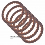 Set of friction discs FORD 6F50, 6F55 / GM 6T70E, 6T75E - 6 discs in a set (121 x 1.6 x 24T), 24264339, DT4Z-7B164-A, 7T4Z-7B164-A