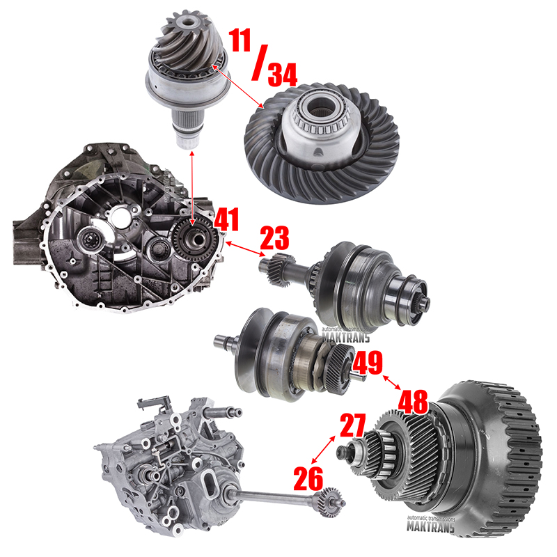 Refurbished (road tested) VAG CVT VL-380 0AW transmission - transmission code LAU