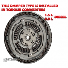 Repaired (road tested) torque converter FORD 8F30 - 1.5 DIESEL, external pilot diameter 16 mm