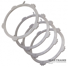 Set of ground steel discs 2-6 Clutch FORD 6F50, 6F55 / GM 6T70, 6T75 - 3 steel discs (thickness 2.95 mm), 1 support disc (thickness 6.25 mm)