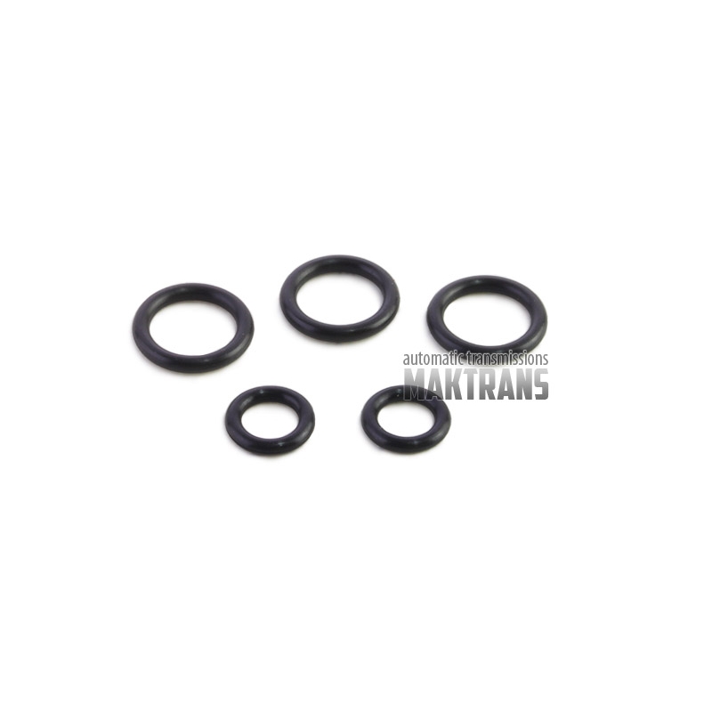 Rubber rings kit between the front and middle parts of the body, between the middle part of the body and the rear cover of the automatic transmission F4A41 F4A42 - 5 pcs: