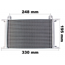 Universal Oil Cooler 21 Row AN10 Fitting for 16mm ID Hose