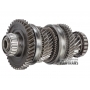 Differential drive shaft with gears- 13 teeth (D 54.8mm) 43 teeth (D 109mm) 29 teeth (D 78.6mm) 32 teeth (D 93.4mm) and 38 teeth (D 125.5mm) DQ250 02E DSG 6