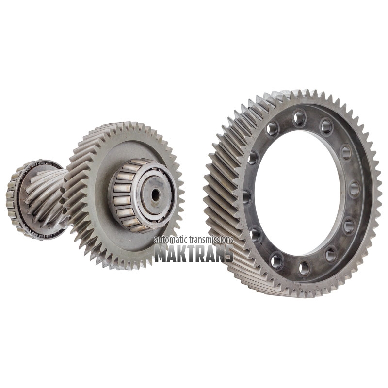 Primary gear set  (differential 61 teeth ring gear and intermediate shaft with parking gear , 48 teeth intermediate gear and 15 teeth drive gear) automatic transmission AWTF-60SN 09K 09G 03-up