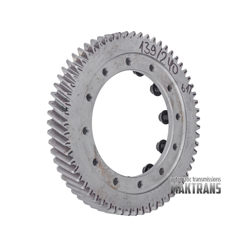 Differential ring gear (61 teeth 12 bolts outer diameter 240 mm), automatic transmission DCT450 (MPS6) 07-up used