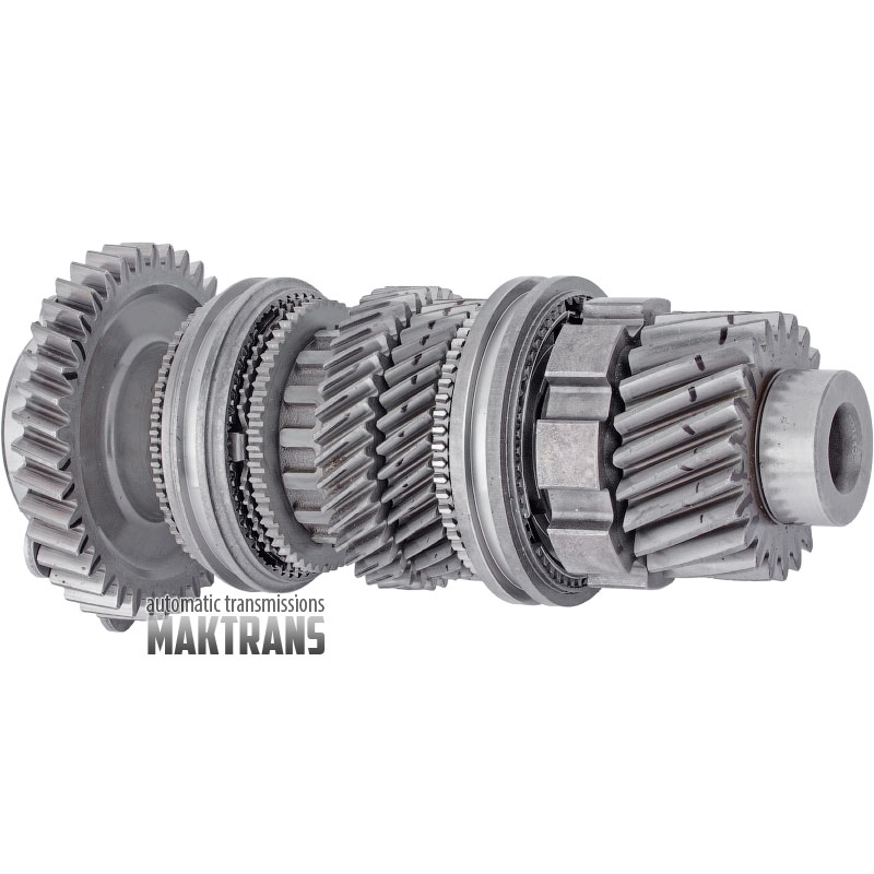 Output Shaft №2 driving gear diameter 80 mm 22T 6th 34T 5th 38T Reverse 38T, automatic transmission DCT450 (MPS6) used