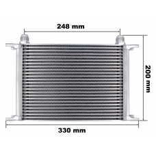 Universal Oil Cooler 24 Row AN10 Fitting for 16mm ID Hose