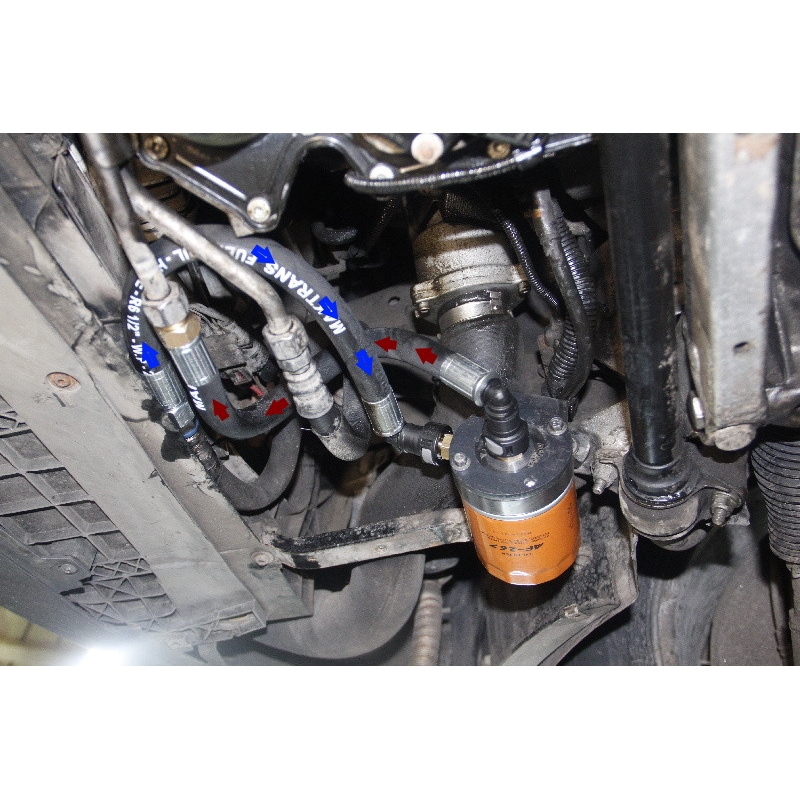 An additional filtration kit is installed for the break-in period after the repair of the automatic transmission, torque converter, valve body, AUDI Q5 Box model DL501 0B5