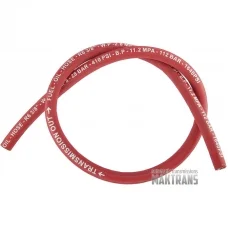 Low pressure hydraulic hose 10mm / 1 meter (Hose marking Transmission OUT / Red)