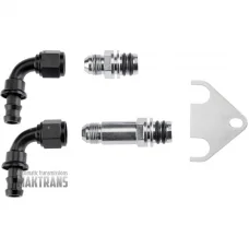 Adapters for connecting additional filtration or cooling system Ford 10R80.